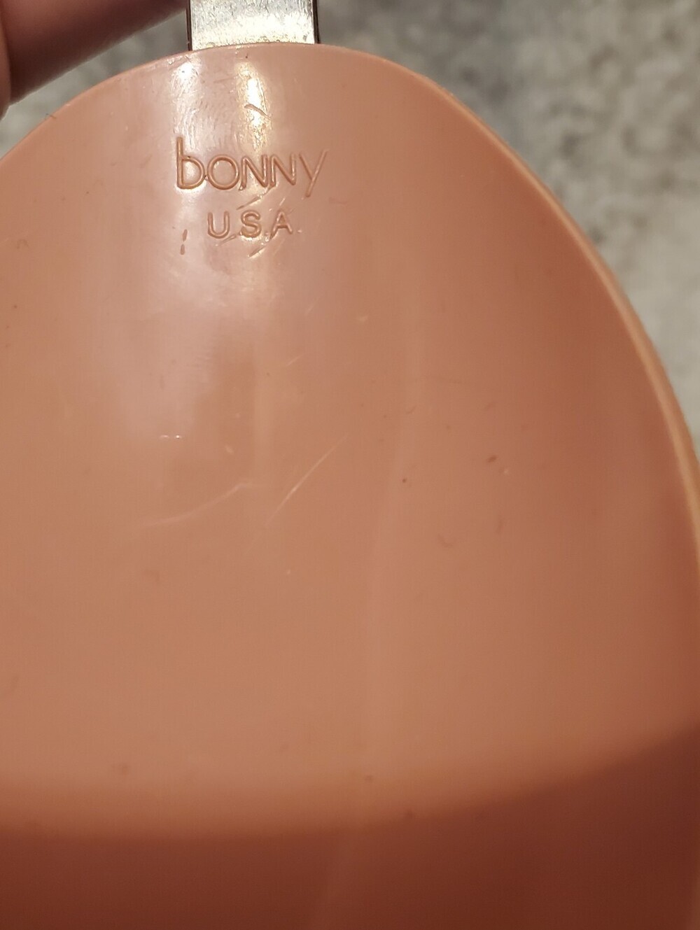Vintage Bonny Pink Nylon Serving Spoon with White Handle Made In USA 12” - Picture 5 of 5